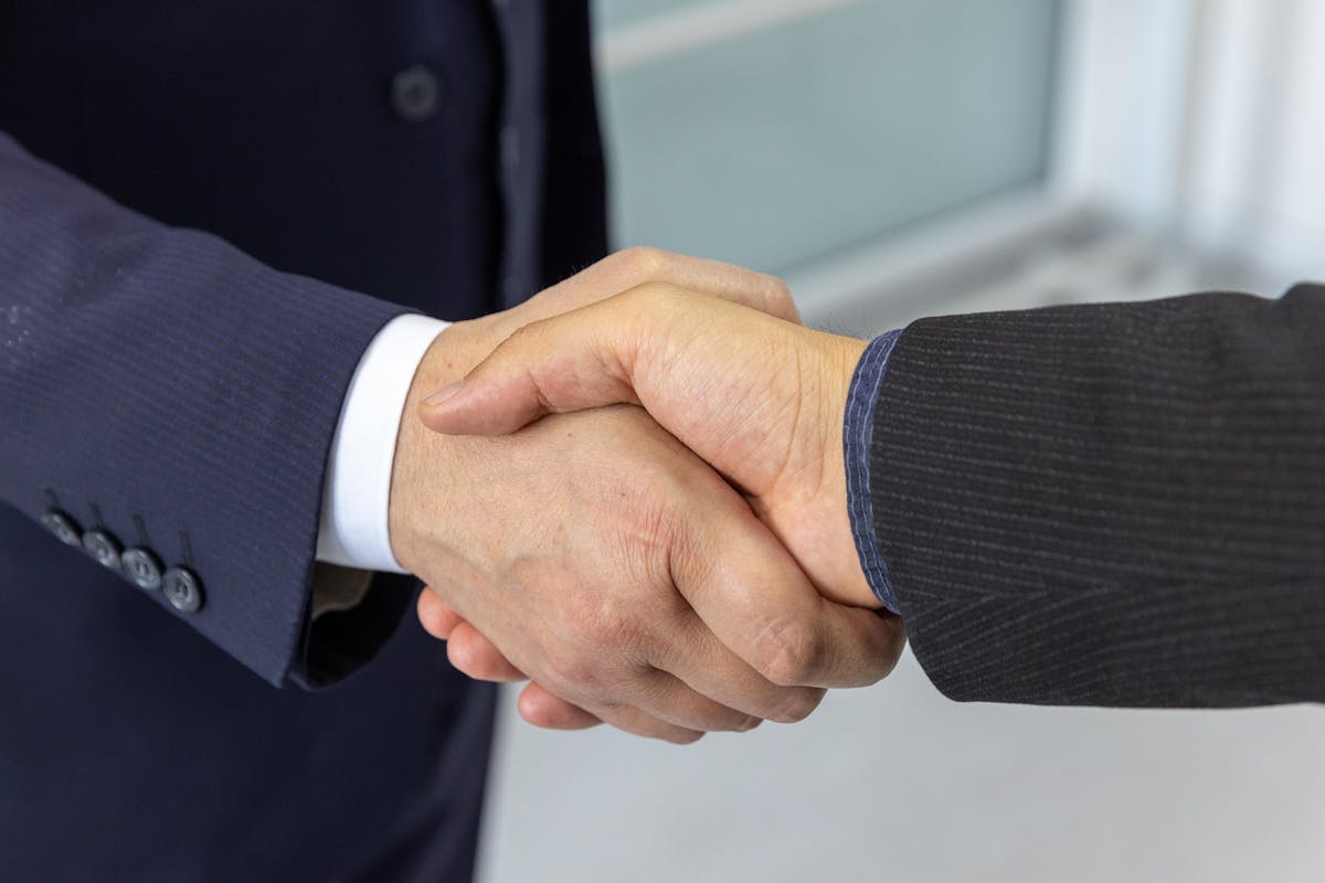 Handshake symbolising trust